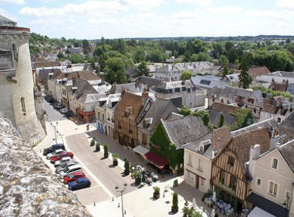 Amboise street from the castle ramparts.
