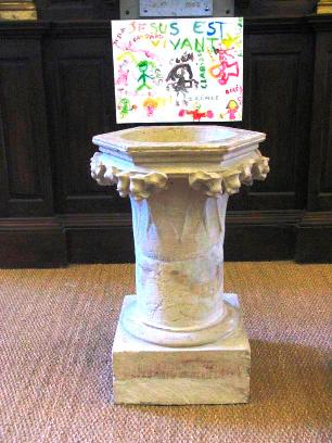 St Anthony's church Loches font