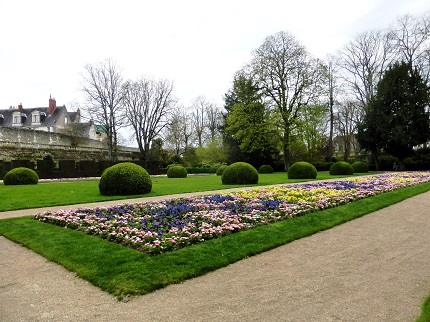  Gardens at Musee des Beaux-arts in the city of Tours in the Loire Valley