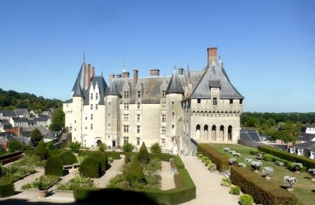 The formal gadens at Chateau de Langeais in the Loire Valley