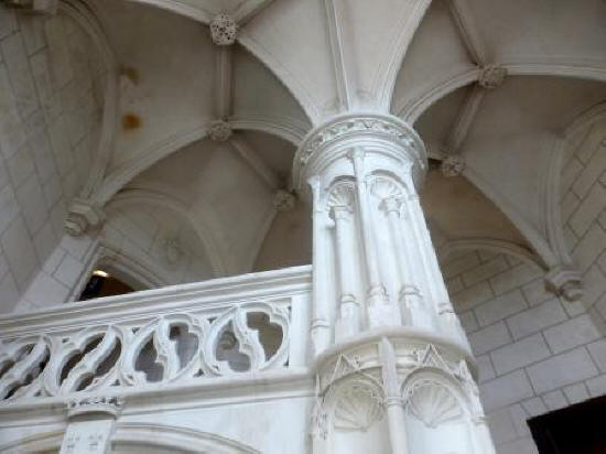 staircase at Chateau de Chaumont-sur-Loire in the Loire Vally in France