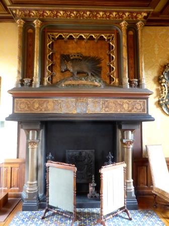 Fireplace at Chateau de Chaumont-sur-Loire in the Loire Vally in France