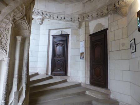 spiral staircase Chateau de Chaumont-sur-Loire in the Loire Vally in France