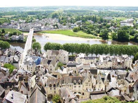 The town of Chinon from the chateau