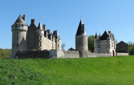 external view of Chateau d Montpoupon in the Loire Valley in France