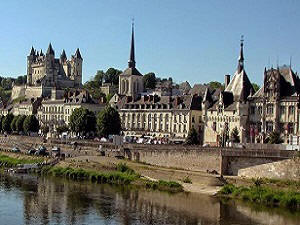 Saumur on the  banks of the river Loire