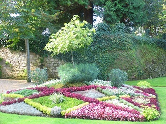 gardens at  Descartes in Indre et Loire, France