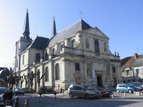Exterior of the church of Notre Dame de Richelieu in the Loire Valley