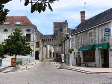 The gate leading into the town of La RochePosay