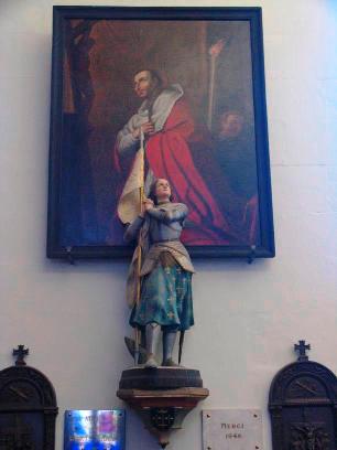 St Joan in St Anthony's church Loches chapel