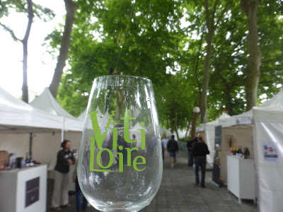 Tents at the Vitaloire wine fare in Tours France