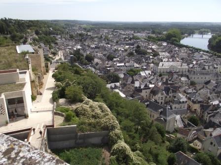 Entrance and visitor centre at chateau de Chinon