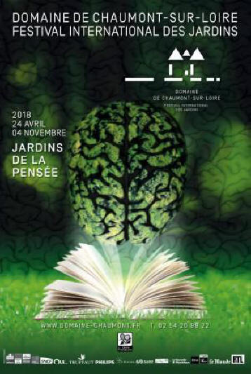 Poster advertising the 2018 garden festival at Chaumont-sur-Loire