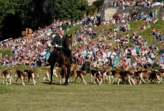 the hunt at Chateau de Montpoupon in the Loire Valley in France