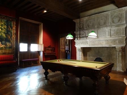 billiard room in chateau Azay le Rideau 