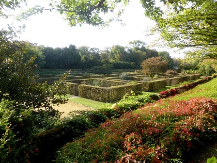 Autumn colours in the gardens at Chateau Beauregard in the Loire Valley