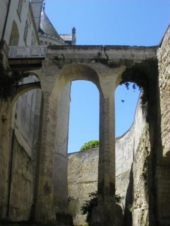 entrance to Chateau de Breze in the Loire Valley.France