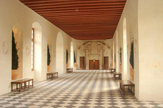 The gallery that sits over the river Cher at Chateau de Chenonceau