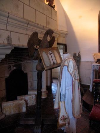 in the chapel  of the poterne ay Chateau d Montpoupon in the Loire Valley in France