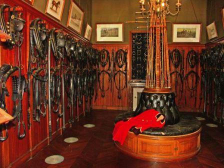 Sadelry at the stables at Chateau de Chaumont-sur-Loire in the Loire Vally in France