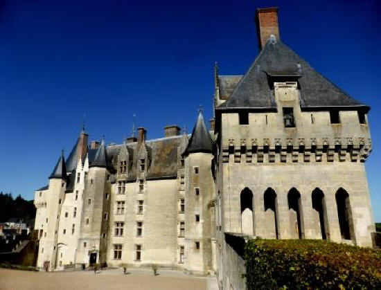Chateau de Langeais in the Loire Valley from its gardens