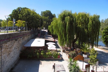 La guinguette de Tours on the banks of the river Loire  in the city of Tours 