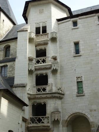 external detail of the starcase at the chateau in Saumur