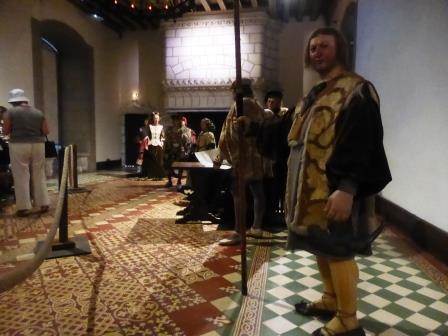 Waxwork models at Chateau de Langeais in the Loire Valley