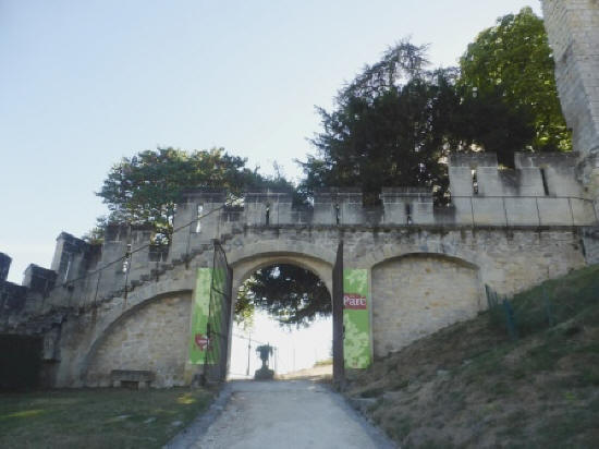 entrance to the park at Chateau de Langeais in the Loire Valley