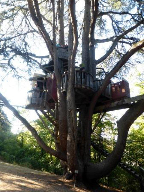 treehouse in the park at Chateau de Langeais in the Loire Valley