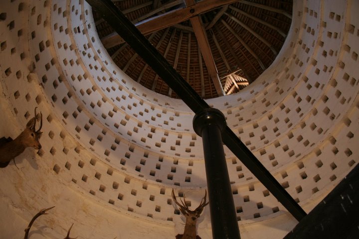 dovecote in Chateau de Montpoupon in the Loire Valley in France