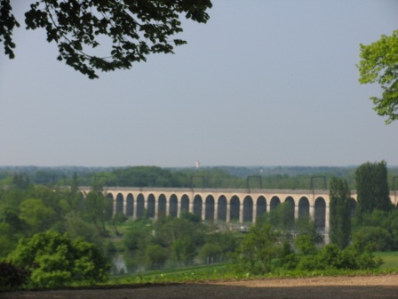 view of viaduct from Chateau Cande